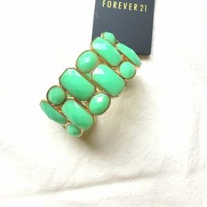 🆕F21 • jade stone bracelet cuff